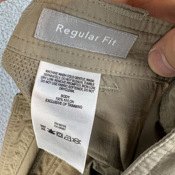 Columbia Pants Mens 38x34 Beige Cargo Hiking‎ Convertible Zip Off Omni Shield - Picture 10 of 11